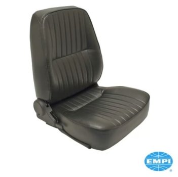 Sitz-mit-verstellbarer-Rückenlehne-und-Hebel-für-Heckeinstieg-niedriger-Rückenlehne-vorne-schwarzes-Vinyl-rechts-VW-Kaefer-62-2951-0